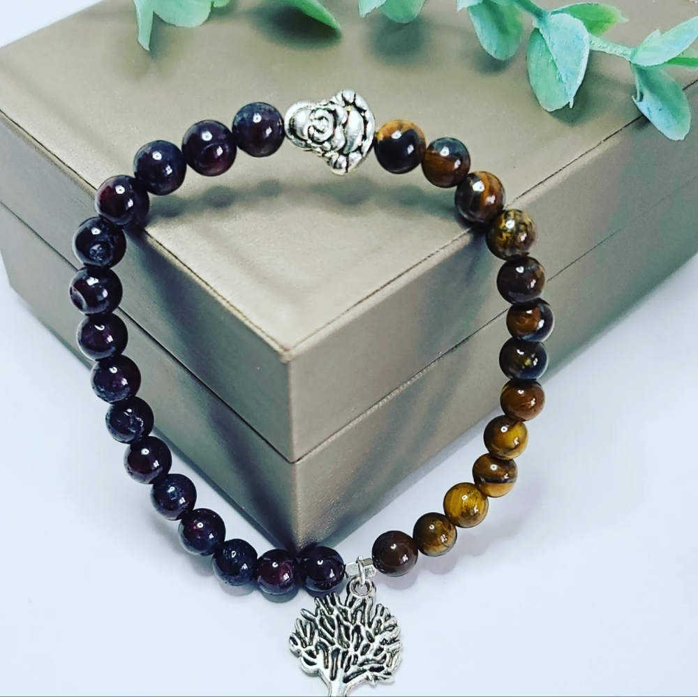 Garnet and Tiger Eye bracelet